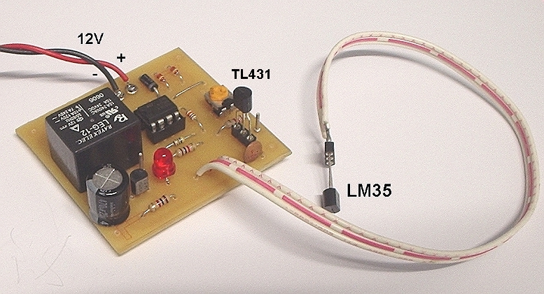 LM35 Temperature Sensor Switch with IC LM358