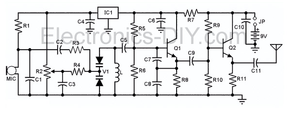 FM Transmitter with Varactor Diode Tuning