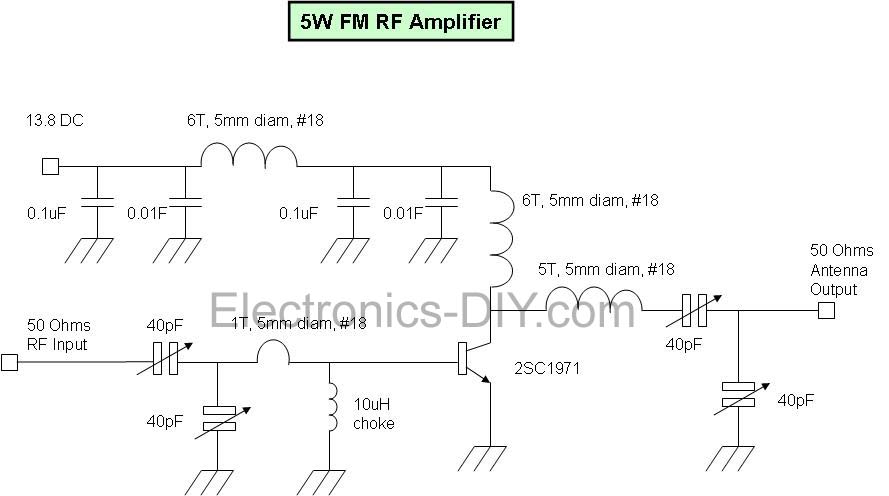 RF 5W FM Power Amplifier PCB 