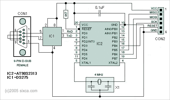 AVR ISP Programmer (In-Sytem programmer) for ATMEL