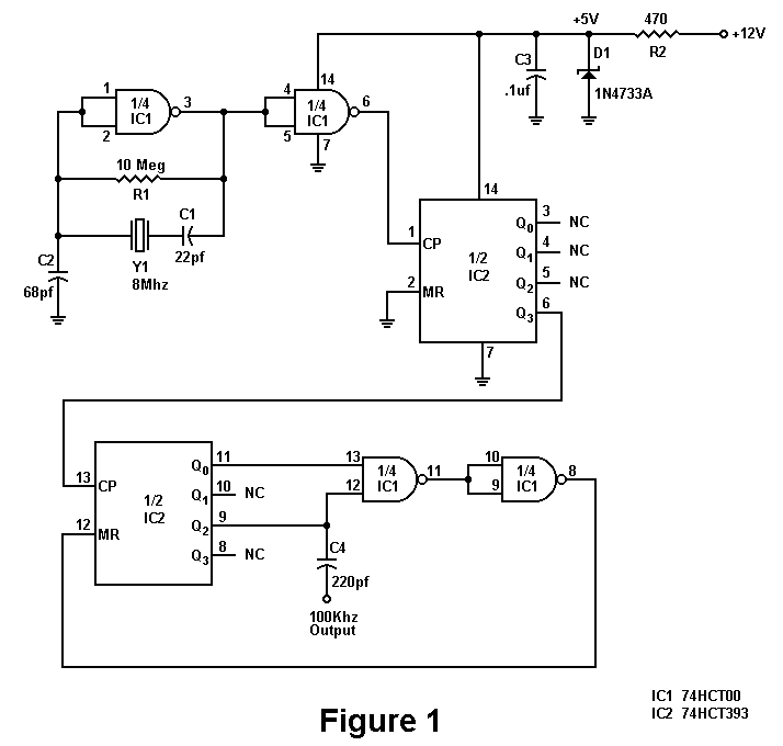 100KHz Crystal Oscillator