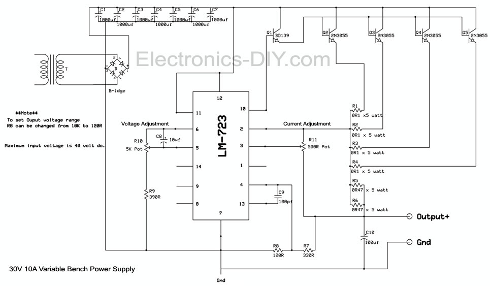 0-6V @ 1.5A Adjustable Power Supply With Current Limit using