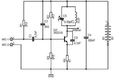 FM Transmitter with 2N2218