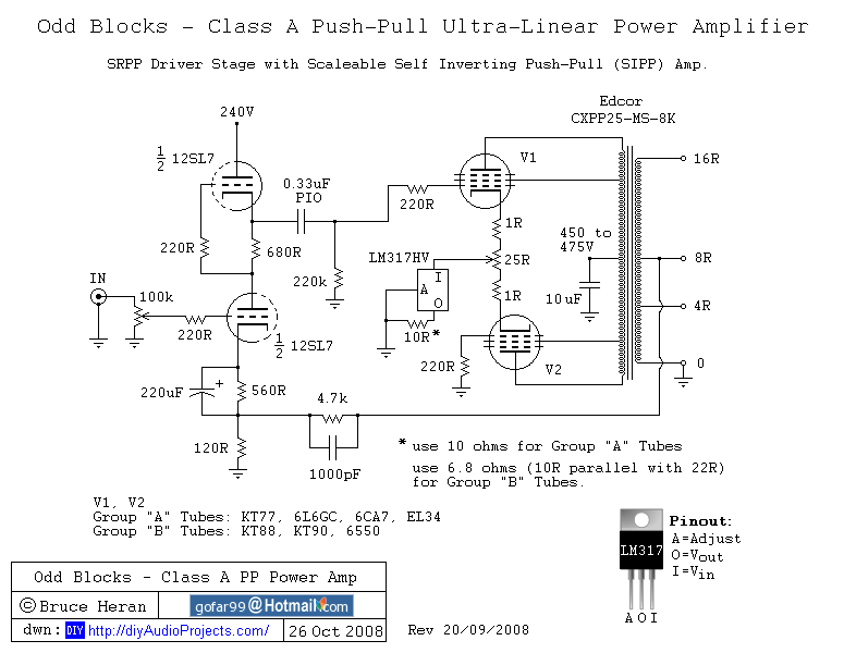 Class-A Push-Pull Tube Power Amplifier