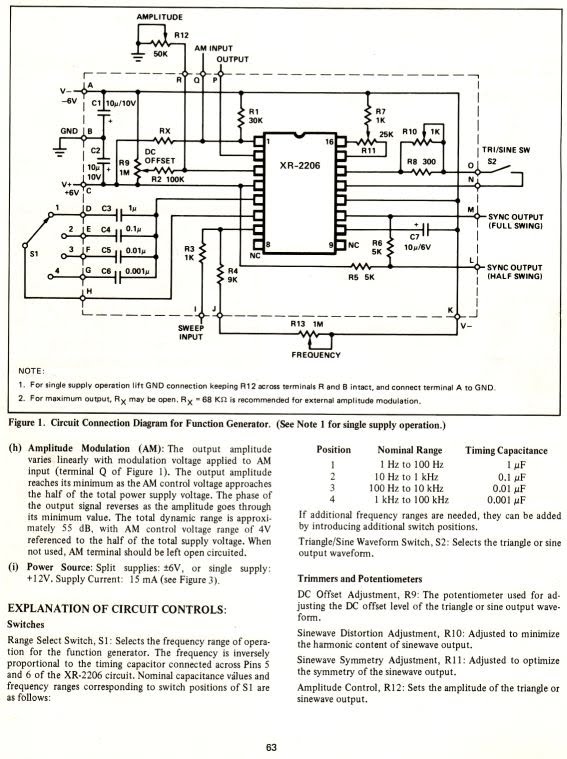 Function Generator using XR2206