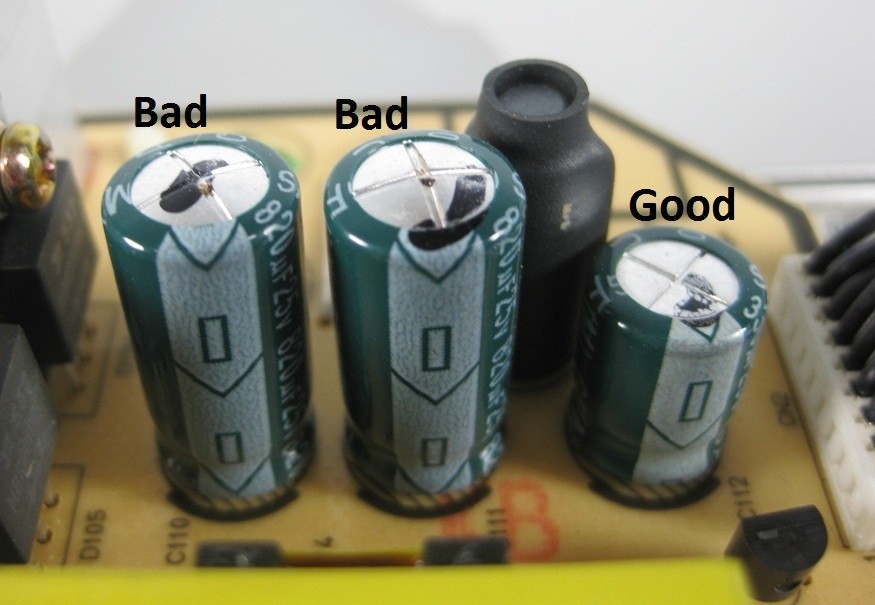 capacitors bad supply power monitor repair lcd capacitor lg swollen samsung computer screen vs plasma without replacement changing switching turning