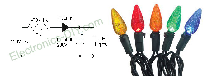 microcontroller - Flashing LED String/Christmas lights to steady on -  Electrical Engineering Stack Exchange