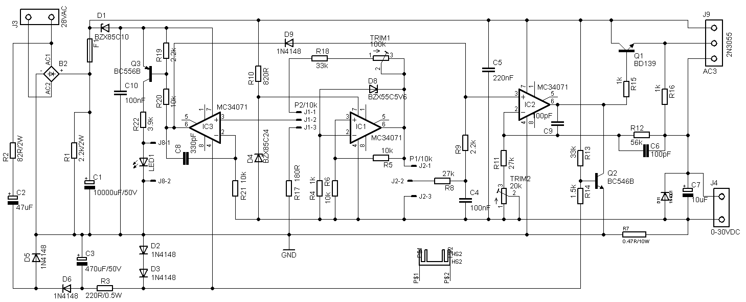 30V/4A Adjustable Bench Power Supply