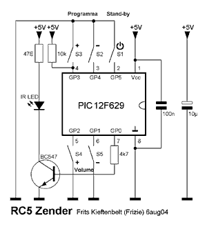 IR RC5 Remote Control Transmitter