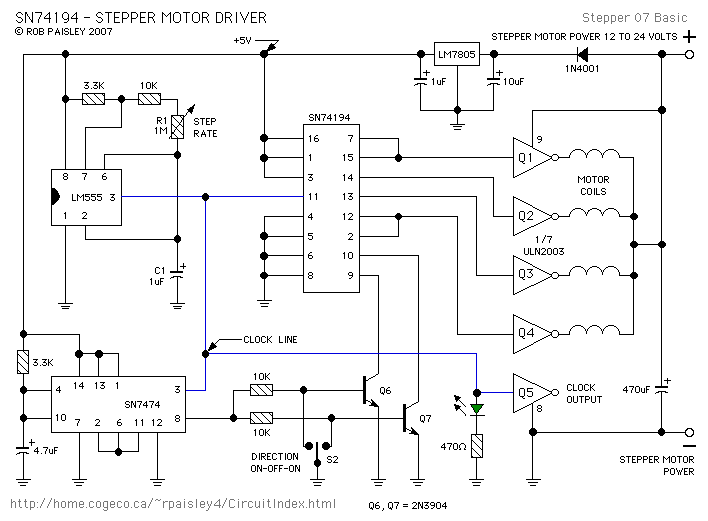 stepper motor controller circuit diagram