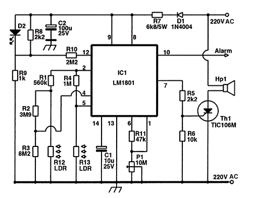 LDR & LED Smoke Detector