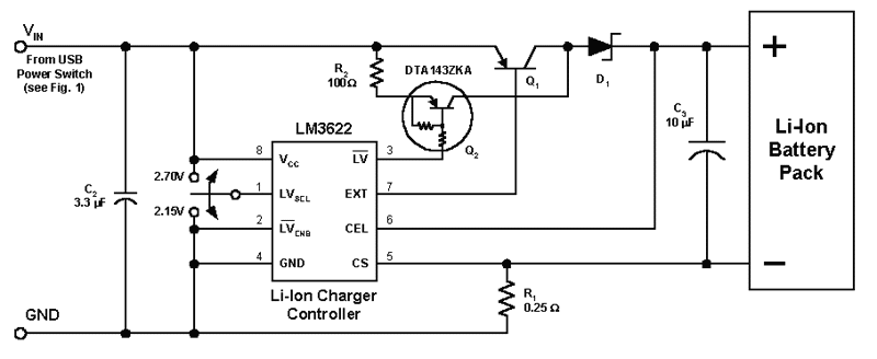 Lithium Ion Battery Charger Circuit Schematic