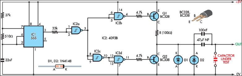 Component Tester Transistor Diode Capacitance ESR Meter Signal Generator Tool #E 