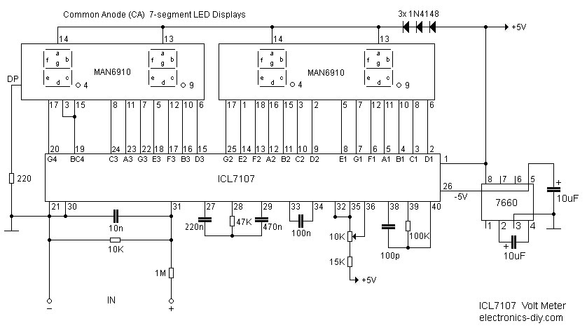 ICL7107 / ICL7106 -  Digital Voltmeter