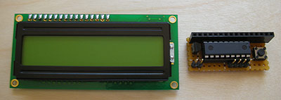 PIC temperature meter PCB with LCD