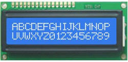 16x2 LCD Display with Blue Backlight