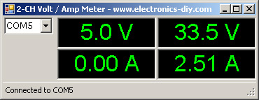 2-Channel USB Volt / Ampere Meter 