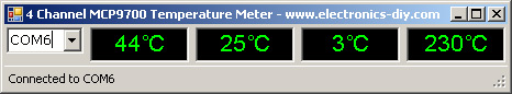 4 Channel MCP9700 Temperature Meter