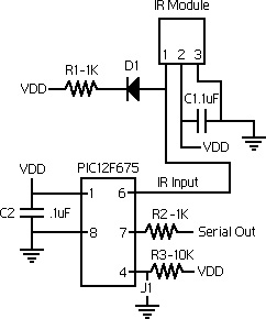 Simple IR Remote Receiver with Decoder