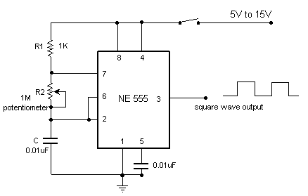 Square Wave Frequency Oscillator