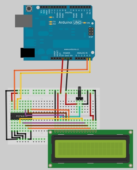 Two Wire I2C Arduino LCD Display