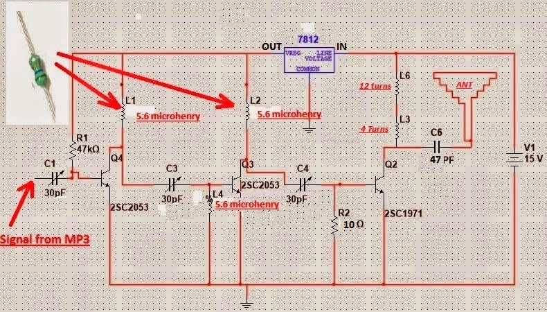 thumbnail image 2 of DIY FM Transmitter Bug Kit – 88-108 MHz Electronics Project 2 of 3