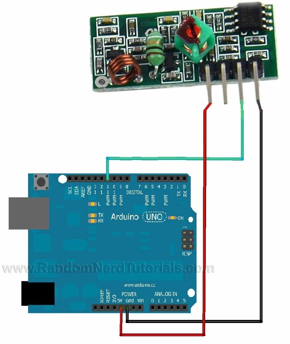 Using RF 433MHz Transmitter / Receiver Modules With Arduino usb ethernet cable wiring diagram 