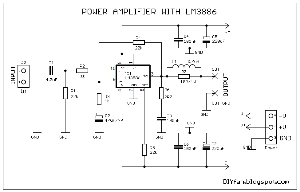 50W Power Amplifier with LM3886
