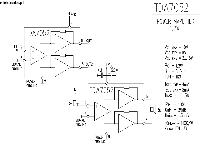 TDA based Amplifier Schematics