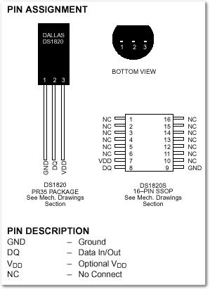 PIC DS1820 Thermometer