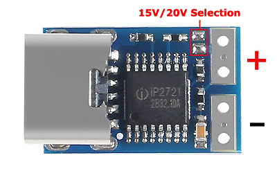 USB-C PD Power Supply Module 15V / 20V 5A